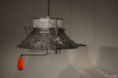 Colander lamp by French designer "Garbage"