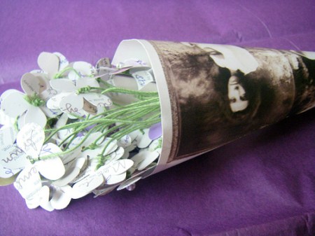 pjharveybouquet PJ Harvey upcycled album bouquet via scribblenation on Flickr