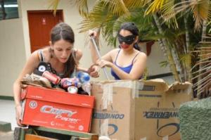 Masked trash people with famous smiles