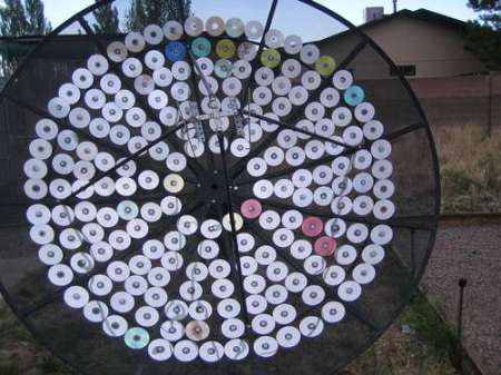 What to do with an old satellite dish and those now-obsolete things called CDs